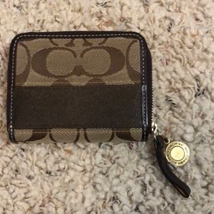 Coach signature print wallet.